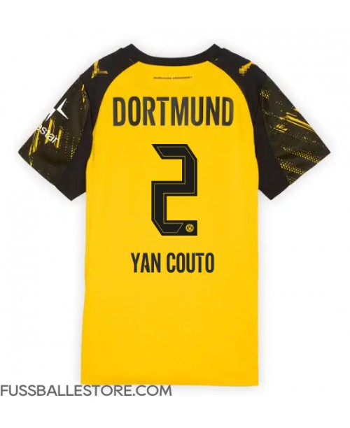 Günstige Borussia Dortmund Yan Couto #2 Heimtrikot Damen 2025-26 Kurzarm